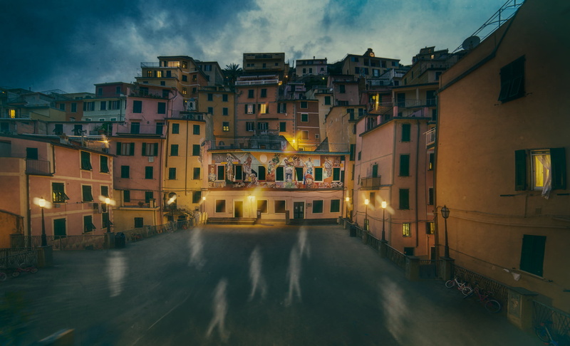 residential district, cloud - sky, sky, reflection, 1080P, town, cityscape, architecture, building exterior, house, illuminated, city, canal, nature, Manarola