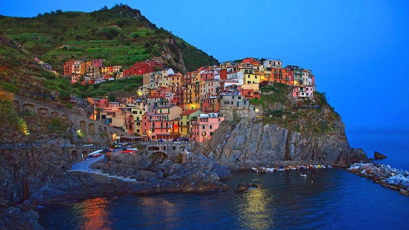 architecture, building exterior, manarola, sea, solid, building, wonderful, liguria, italy, 1080P, beach, no people, travel destinations, bay, rock, cinque terre