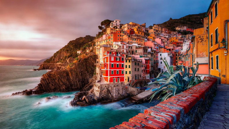beach, beauty in nature, manarola, sky, landscape, sea, motion, water, travel, cloud - sky, built structure, coast, architecture, scenics - nature, cliff
