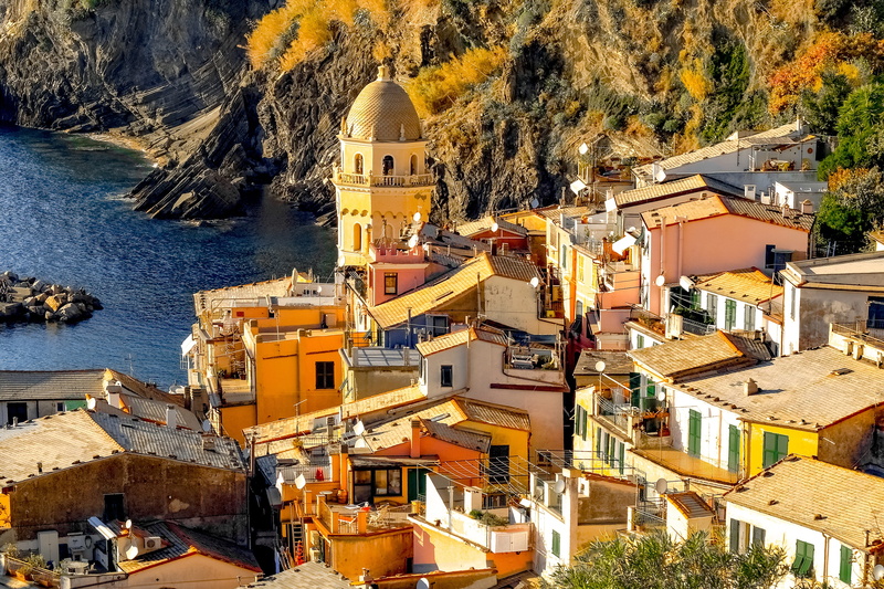 nature, religion, mediterranean, italy, water, high angle view, city, plant, no people, landscape, townscape, built structure, travel destinations, sea