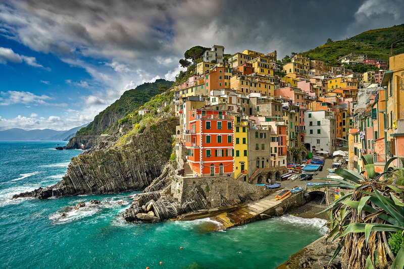 coast, The Ligurian sea, Riomaggiore, Ligurian Sea, 1080P, building, Liguria, Italy, Cinque Terre, sea