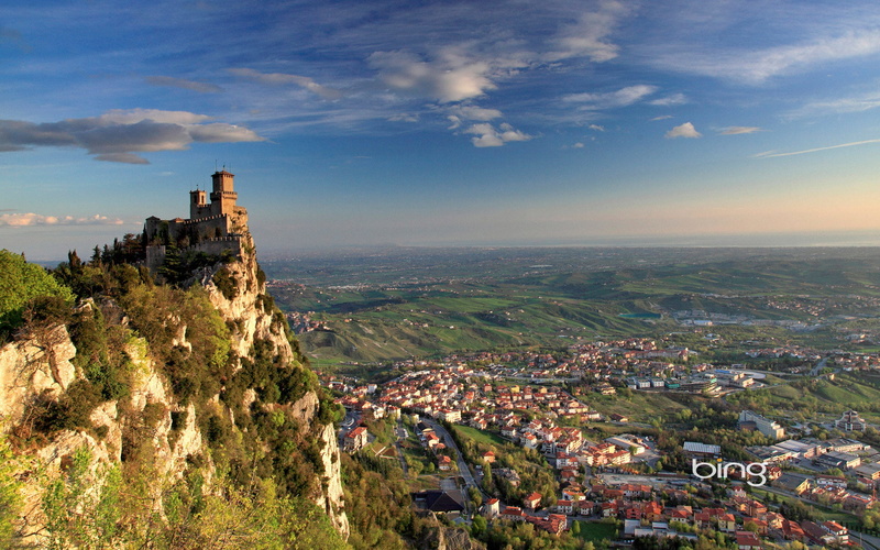 Monte Titano, panorama, Tower Guaita, beige, the Monte Titano, castle, Guaita tower, Borgo Maggiore, 1080P, San Marino