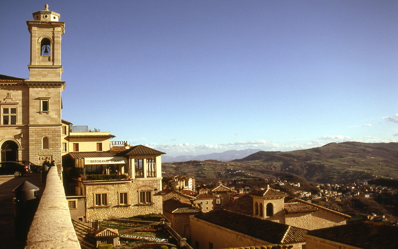 blue, mountain, sky, building, religion, 4K, san marino, travel destinations, city, tower, no people, place of worship, the past, residential district