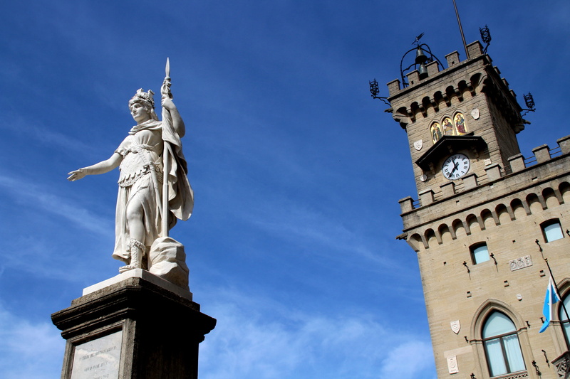 architecture, architectural column, travel destinations, statue, the past, san marino di urbino, sky, 5K, history, day, creativity, sculpture, cloud - sky