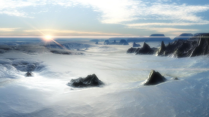 peaks, 1080P, remarkable, fantasy, 3d and abstract, sunlight, naturescape
