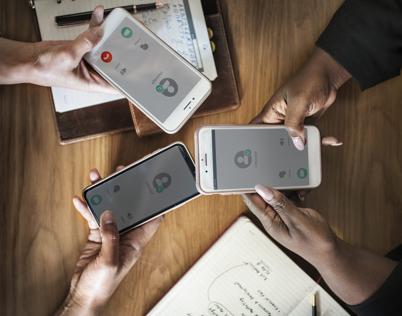 taking, portable information device, high angle view, meeting, screen, human hand, smart phone, connection, phone, hand, digital tablet, indoors, touch