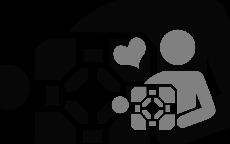 Portal (game), minimalism, Companion Cube, video games, 720P
