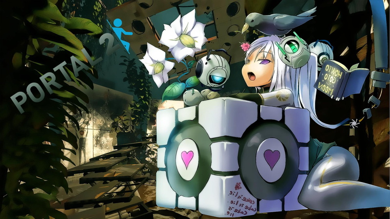 cube, portal, advertisement, companion, anime, 1080P, video games, hd