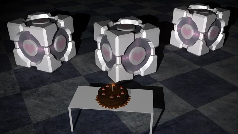 1080P, portal, companion, cube, video games, hd