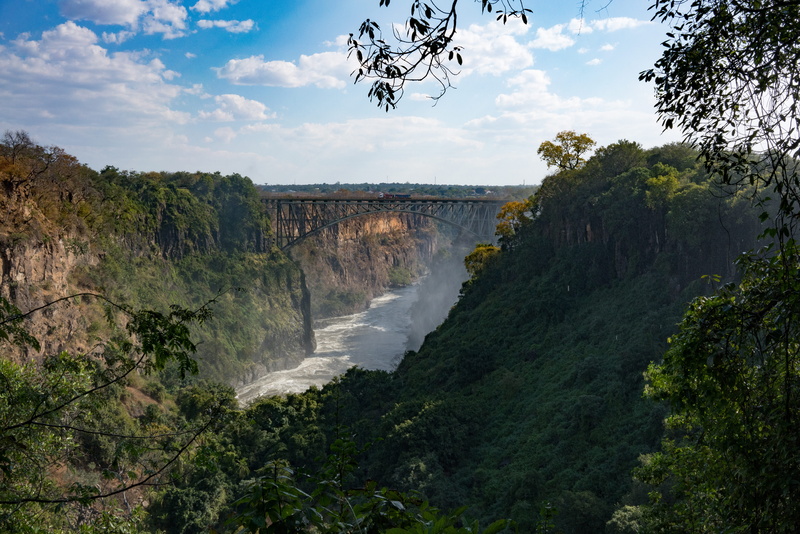 sky, day, non-urban scene, environment, waterfall, victoria falls, power in nature, land, travel, africa, tree, 8K, zimbabwe, outdoors, flowing water