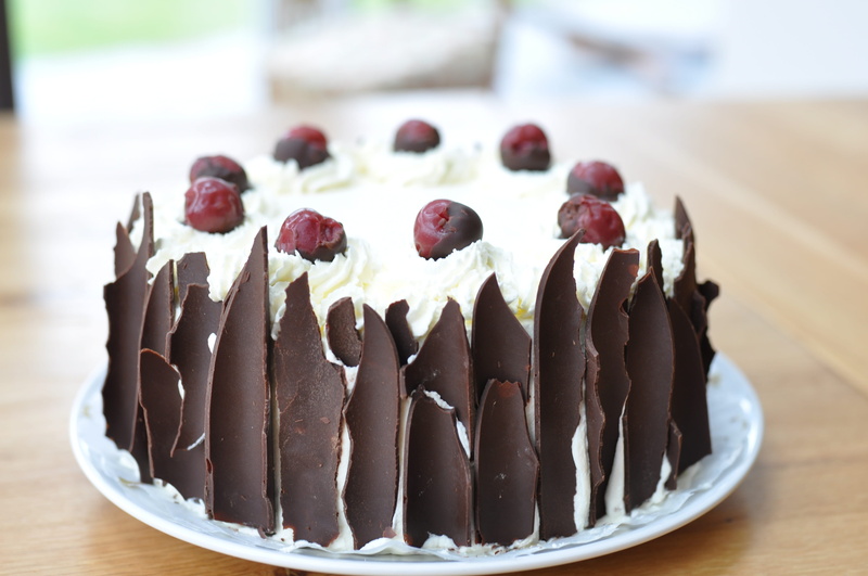 cream cake, day, black forest cherry cake, dessert, no people, sweet food, cherry filling, black forest pie, 4K, focus on foreground, cake, ready-to-eat