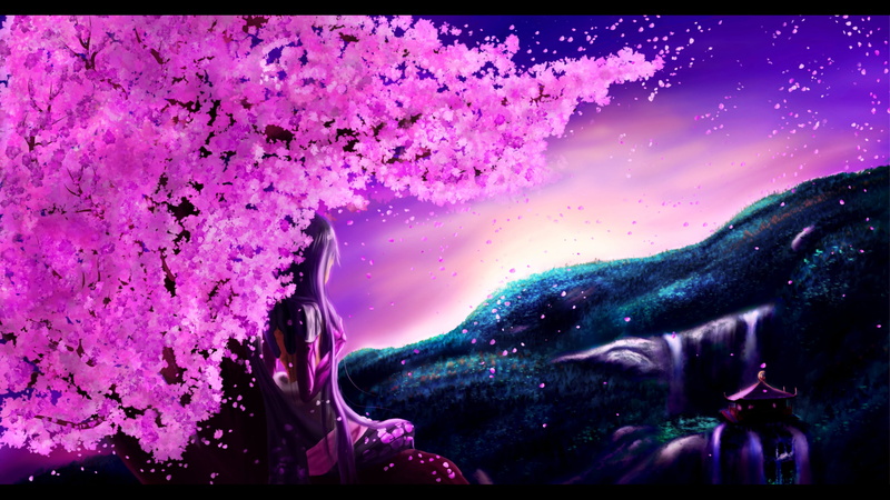 Nature, Woman, 2K, Anime, Original, Sakura, Cherry Blossom, Fantasy