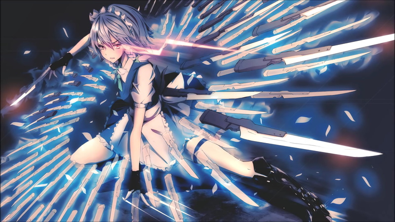 anime, Izayoi Sakuya, touhou, Anime Girls, 1080P