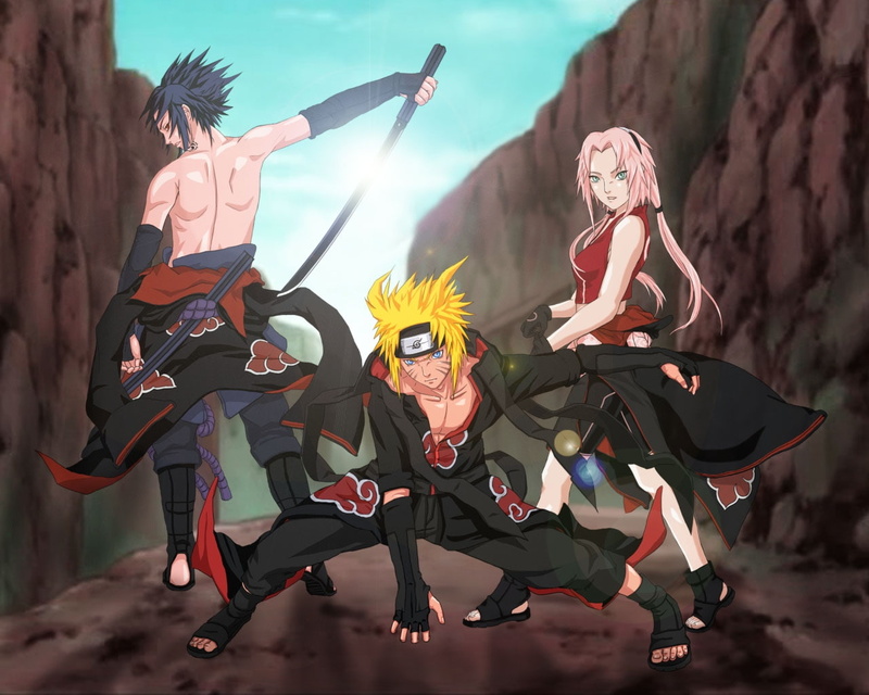 naruto, x, akatsuki, shippuden, haruno, hd, Haruno Sakura, sakura, Uchiha Sasuke, uzumaki, 720P, uchiha, anime, art, sasuke