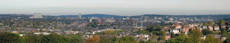landscape, office building exterior, travel destinations, Panorama, nature, scenics - nature, buildings, Sheffield, cityscape, plant, urban Skyline, towers