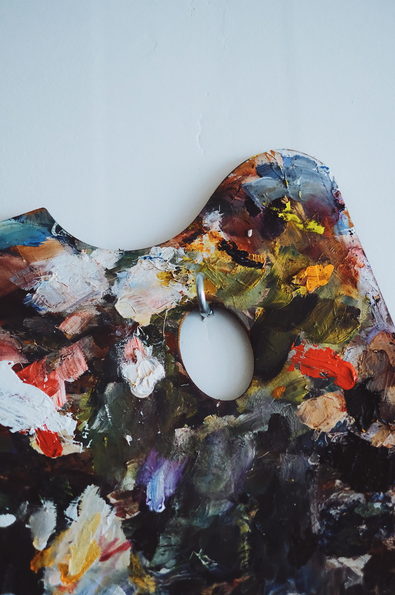 4K, hook, rock, painter, pallet, studio, multi colored, painting, animal wildlife, sheffield, creative, white, hanging, food, close-up, palette, still life