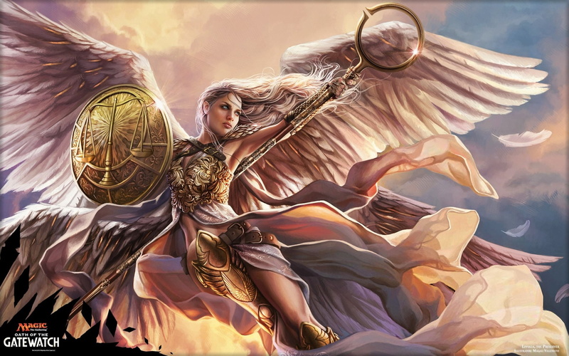 Game, Oath of the Gatewatch, Angel Warrior, Angel, Fantasy, Shield, Magic: The Gathering, 1080P