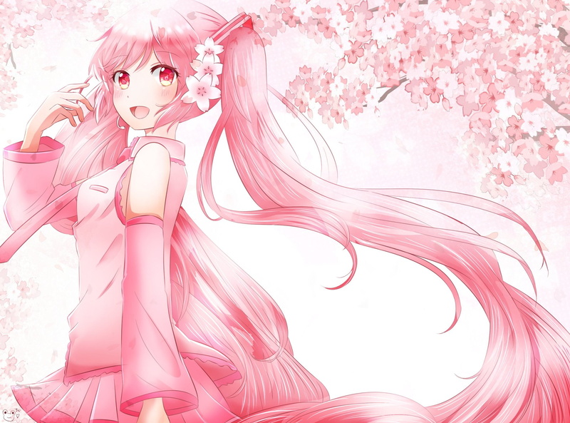 Hatsune Miku, Sakura Miku, 1080P, Anime, Vocaloid