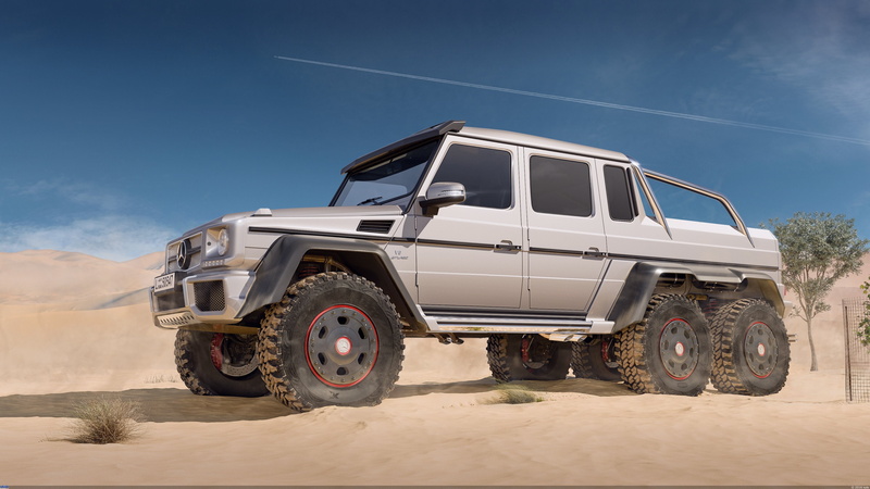 gray, Mercedes Benz G63 AMG 6x6, truck, crew, G Class, pickup, 4K, Six wheel drive, 4K, SUV, cab