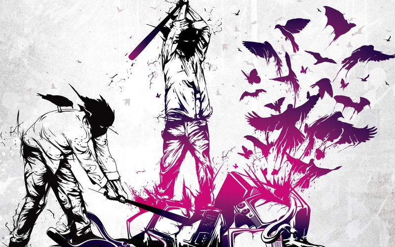 artwork, music, three days grace, life, starts, life starts now, character, 1920x1200, three, anime, 1080P, now, days, grace