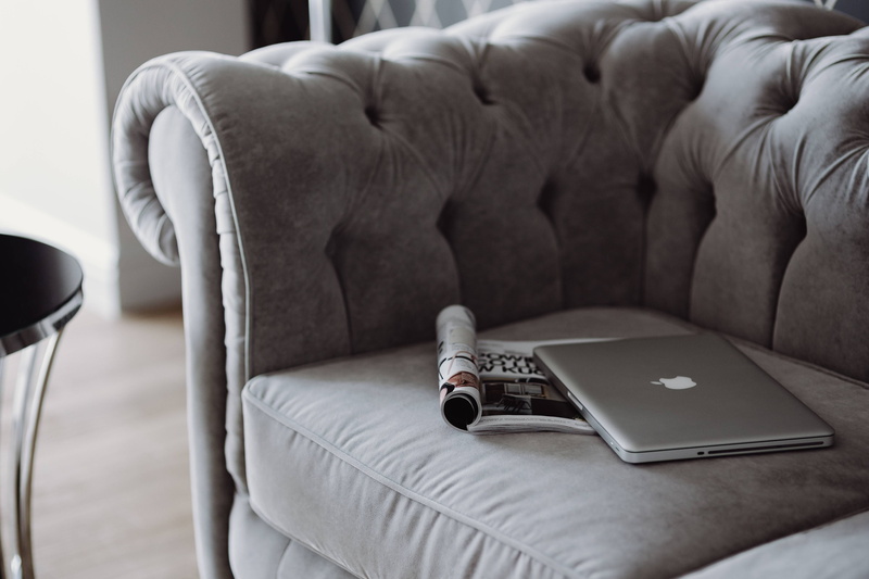 remote, settee, comfortable, wireless technology, sofa, day, seat, living Room, absence, couch, chair, technology, Elegant, laptop, iPhone, fancy, style