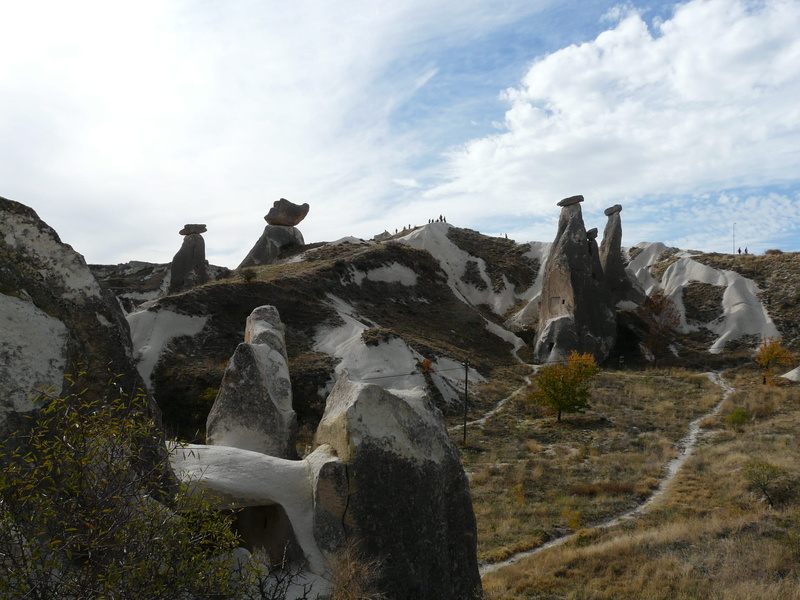 landscape, history, cloud - sky, fairy chimneys, graces, mushroom shape, sky, day, tranquil scene, environment, ürgüp, Three Graces, Caffrey, three, unesco world heritage