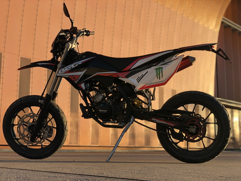 street, mode of transportation, city, day, no people, orange color, supermoto, 4K, sunlight, building exterior, outdoors, wheel, tire, built structure