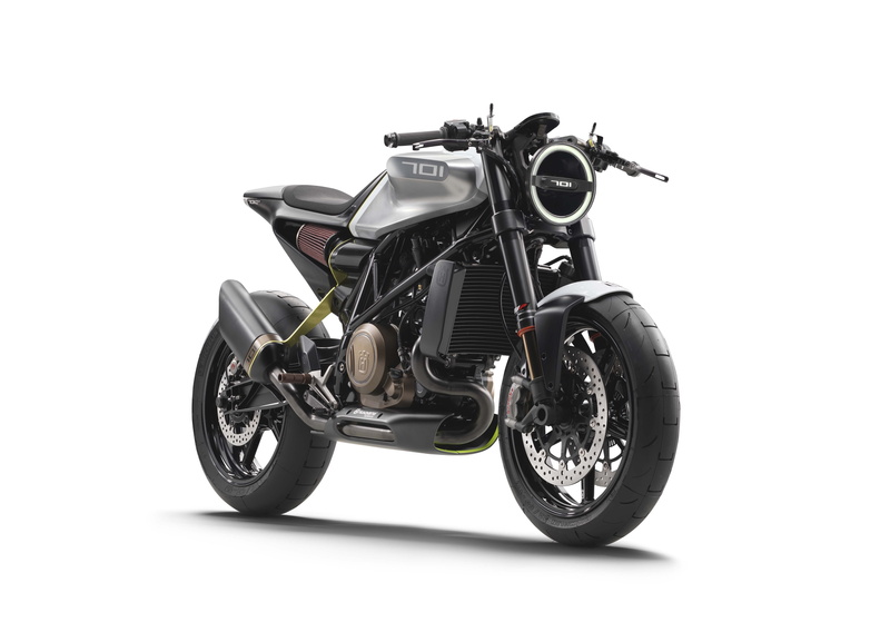 cut out, stationary, husqvarna vitpilen 701 4k high resolution widescreen, indoors, white background, transportation, close-up, land vehicle, retro styled