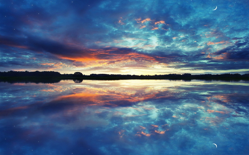 tranquil scene, symmetry, waterfront, reflection, no people, silhouette, nature, cloud - sky, beauty in nature, sky, outdoors, romantic sky, idyllic, scenics - nature
