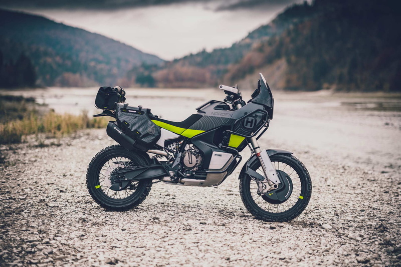 Husqvarna, gravel, Husqvarna Norden 901, Gravel Road, motorcycle, 1080P, mountains
