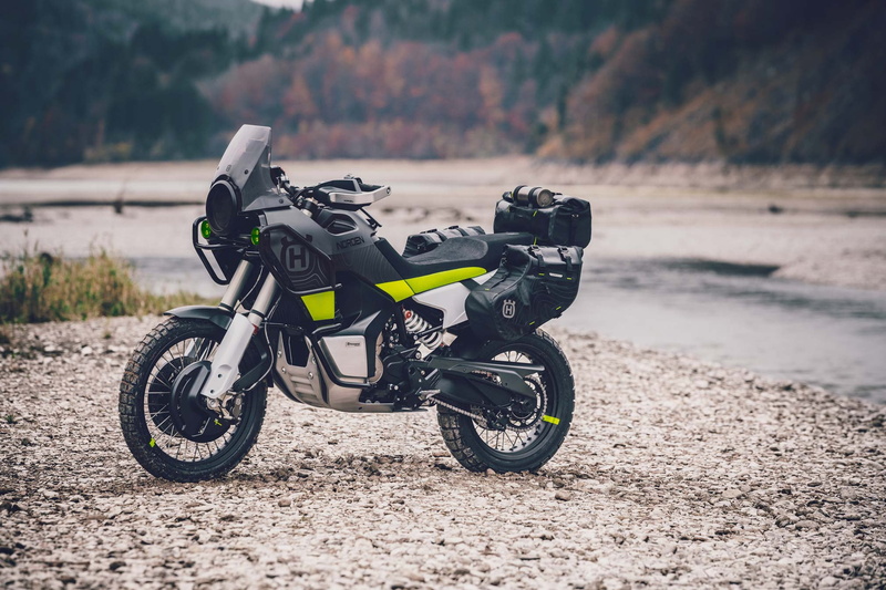 Husqvarna Norden 901, 1080P, Husqvarna, gravel, mountains, Gravel Road, motorcycle