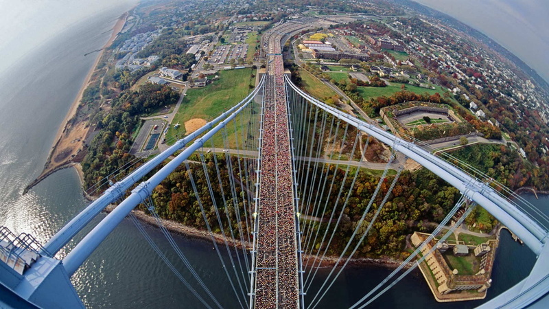 panorama, USA, 1080P, New York, Verrazano-Narrows, bridge
