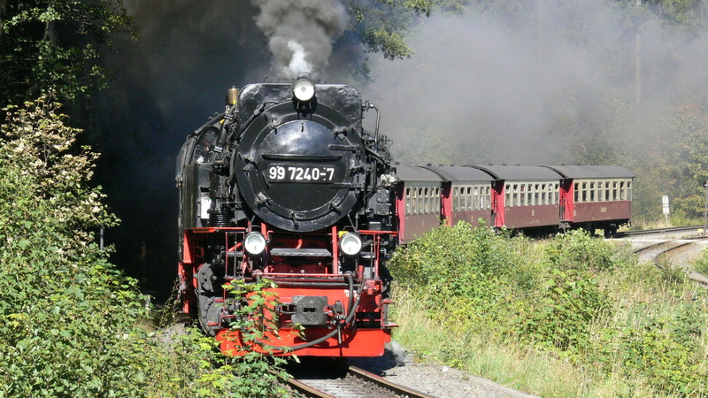 brocken railway, brocken train, steam train, wernigerode, harzer-narrow gauge railways, tank locomotive, railroad track, no people, steam, mountain railway