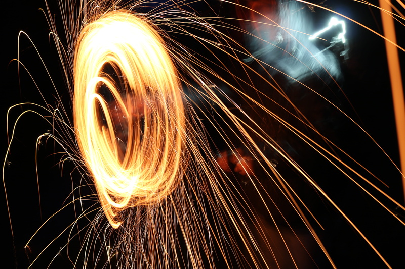 united kingdom, wire wool, firework, firework display, fire, illuminated, 5K, forrest, outdoors, spinning, light, urban, speed, sparks, lights, smoke
