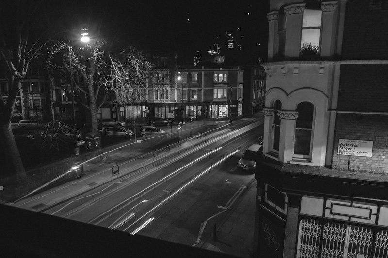 transportation, road marking, marking, england, fuji, city, longexposure, uk, united kingdom, built structure, land vehicle, black and white, long exposure