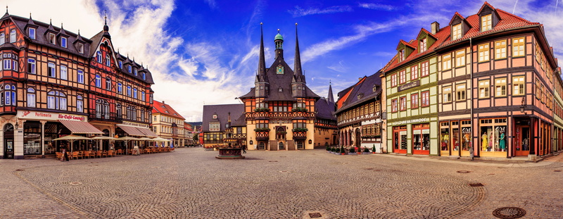 town, city, old buildings, fachwerkhäuser, daytime, cloud - sky, history, stadtmitte, sky, marketplace, town hall, building exterior, tower, travel destinations