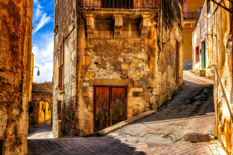 passage, summer, sunlight, day, modica, street, eng, mediteran, the past, ancient history, holiday, ruined, ancient, architecture, built structure, no people