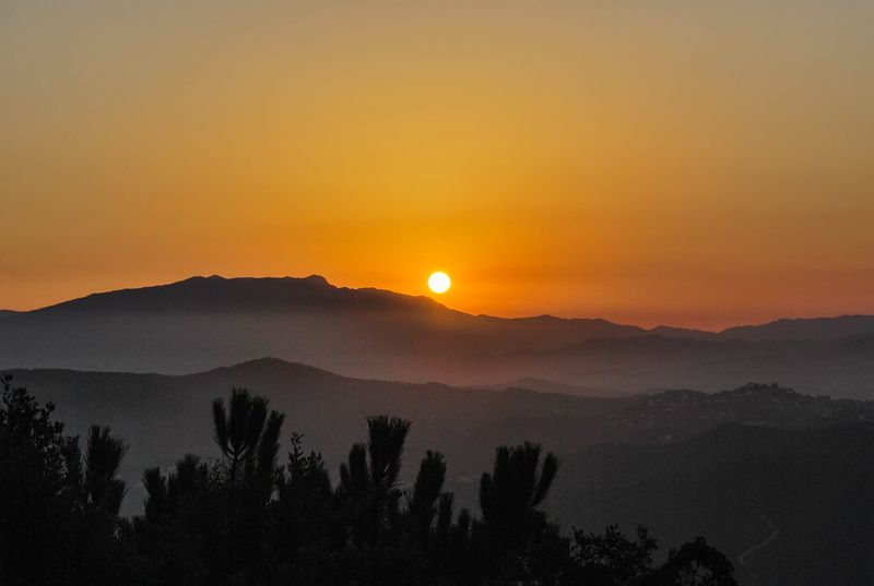 idyllic, mountain, sun, orange, mountain peak, catalunya, orange color, no people, lloret, beauty in nature, plant, nature, silhouette, girona, landscape