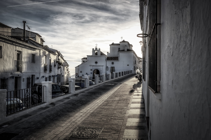 andalucia, empty, alley, mediterranean, Mijas, road, photography, the way forward, outdoors, architecture, cloud - sky, Andalusia, direction, landmark