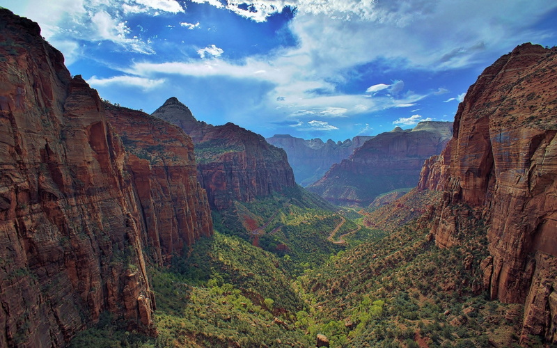 zion, Utah, national, 1080P, park, Zion Canyon, river Virginia
