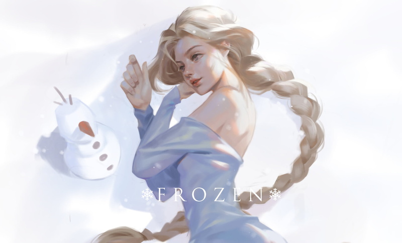 Elsa (Frozen), Olaf (Frozen), Movie, Braid, Long Hair, Blonde, Frozen 2, Girl, 1080P