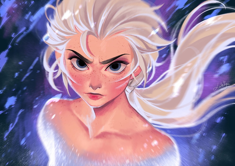 Elsa (Frozen), Movie, Blue Eyes, Frozen 2, White Hair, 1080P, Girl