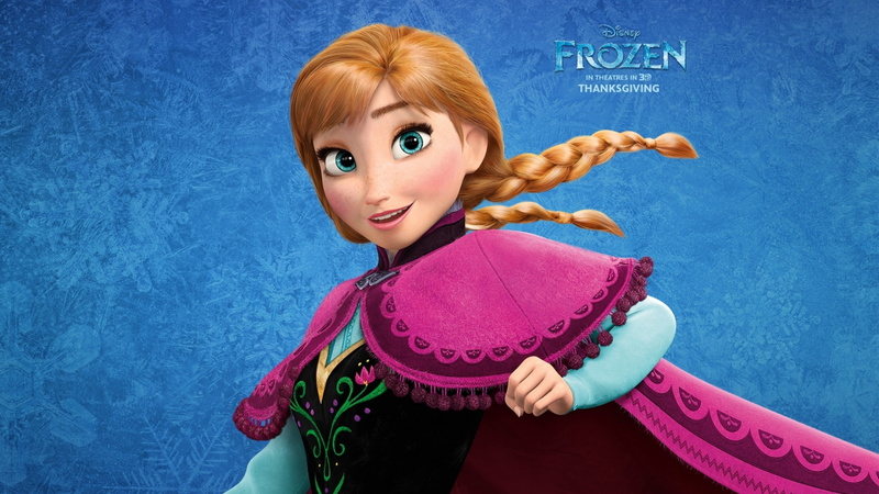 one person, studio shot, child, Frozen (movie), females, childhood, hair, movies, colored background, blue, beauty, girls, portrait, blond hair, women