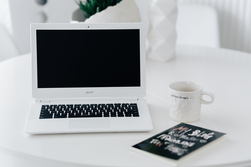 table, laptop, communication, technology, coffee, no people, office, work, workspace, wireless technology, interior, home, indoors, workplace, minimalism