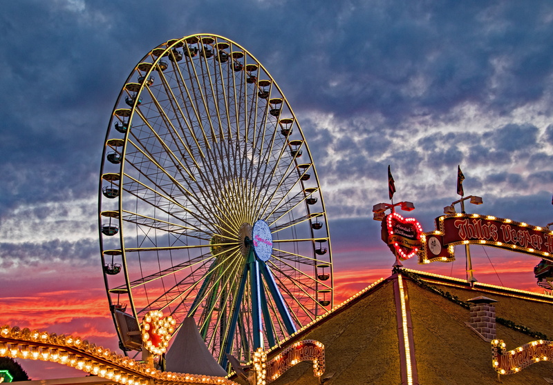amusement park ride, built structure, folk festival, sky, traveling carnival, travel destinations, outdoors, anna kirmes, carnival, fair, year market, carousel