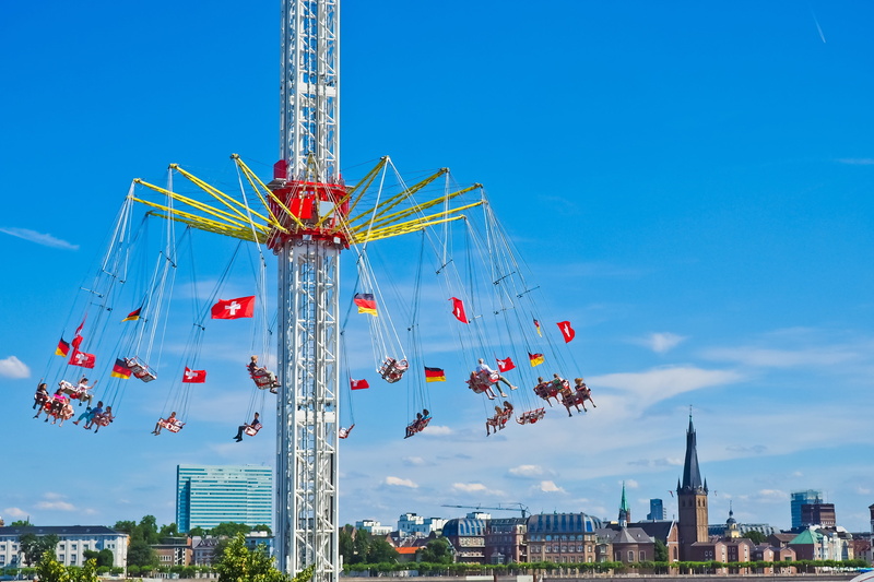 tall - high, 4K, speed, building exterior, folk festival, amusement park, blue, no people, adrenaline, sky, day, color, personal, amusement park ride
