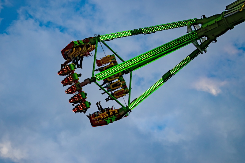 hanging, fair, unrecognizable person, düren, hustle and bustle, carousel, day, amusement park ride, speed, enjoyment, fairground, 5K, folk festival, year market
