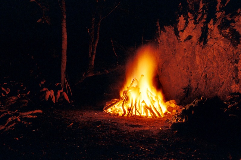 camping, land, ritual, indians, wood, tree, blaze, flame, adventure, self-awareness, fire, night, workshop, campfire, fire - Natural Phenomenon, hot, rock