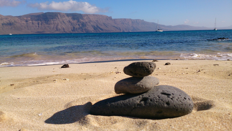 stones, no people, nature, Lanzarote, water, shadow, three, solid, rock - object, rock, land, scenics - nature, day, outdoors, beauty in nature, gray, beach