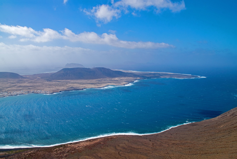 la graciosa, landscape, beauty in nature, africa, day, Lanzarote, spain, scenics, nature, sand, volcanic crater, vacations, environment, coastline, lagoon